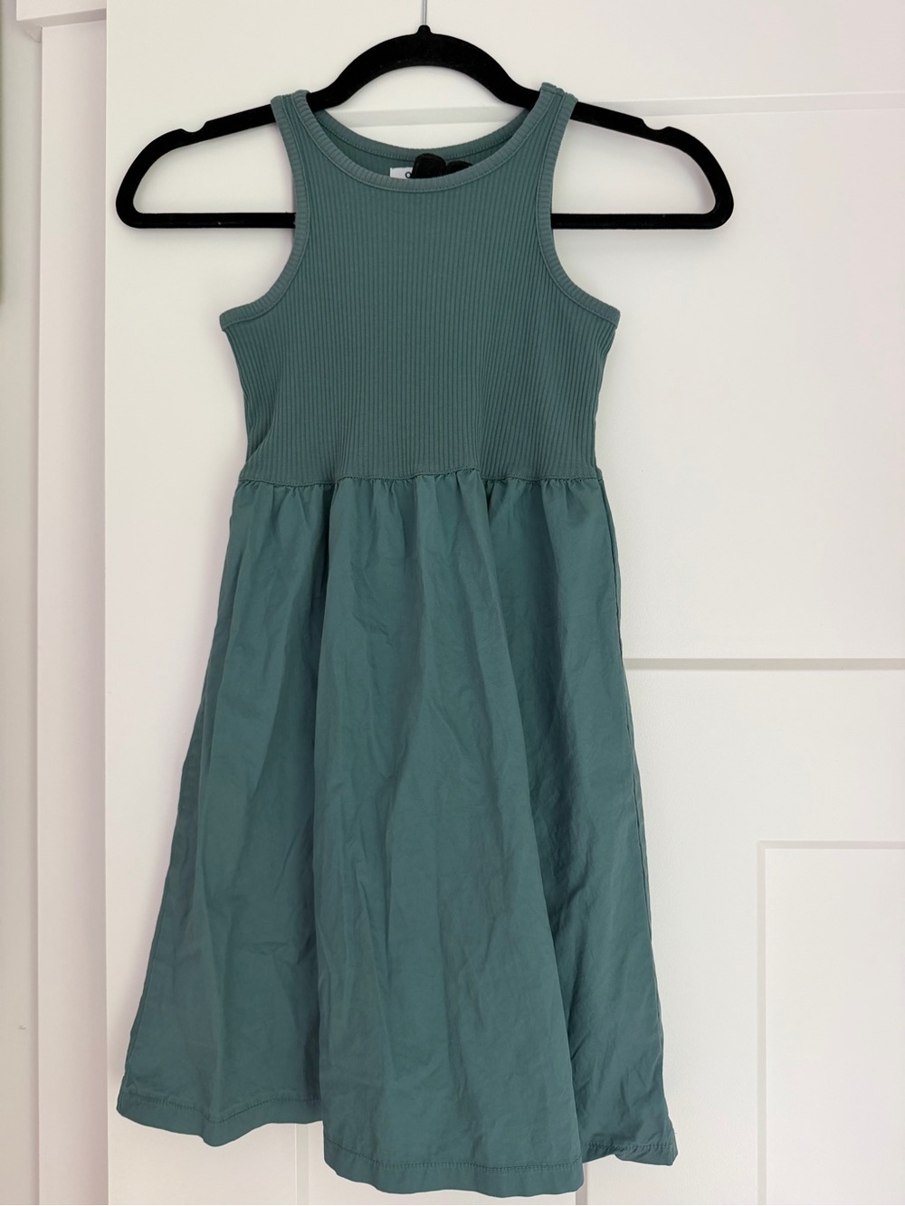 Like new Teal Ribbed Tank Dress for Kids